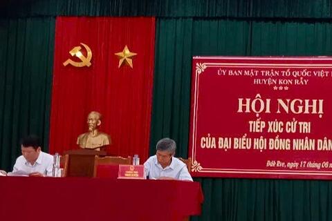 TIẾP XÚC CỬ TRI TRƯỚC KỲ HỌP THỨ 9 HỘI ĐỒNG NHÂN DÂN TỈNH KON TUM KHÓA XII, NHIỆM KỲ 2021-2026 TẠI THỊ TRẤN ĐĂK RVE